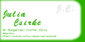 julia csirke business card